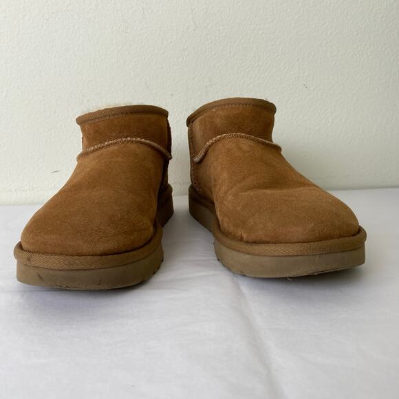 UGG Classic Ultra Mini Chestnut Boots Size 7 - Picture 6 of 14
